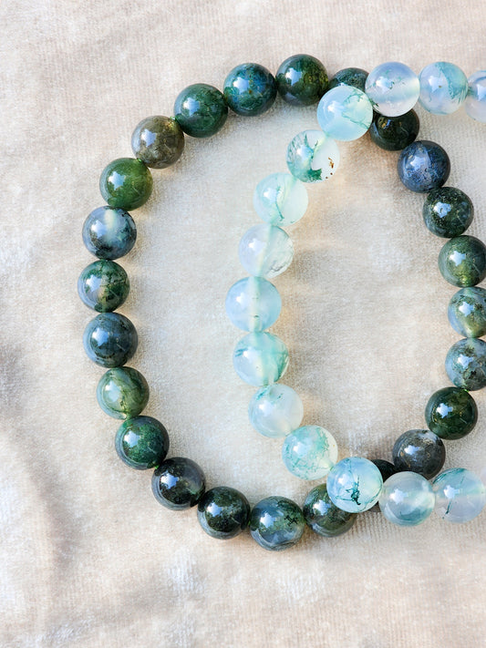 Moss Agate Bracelet 8mm