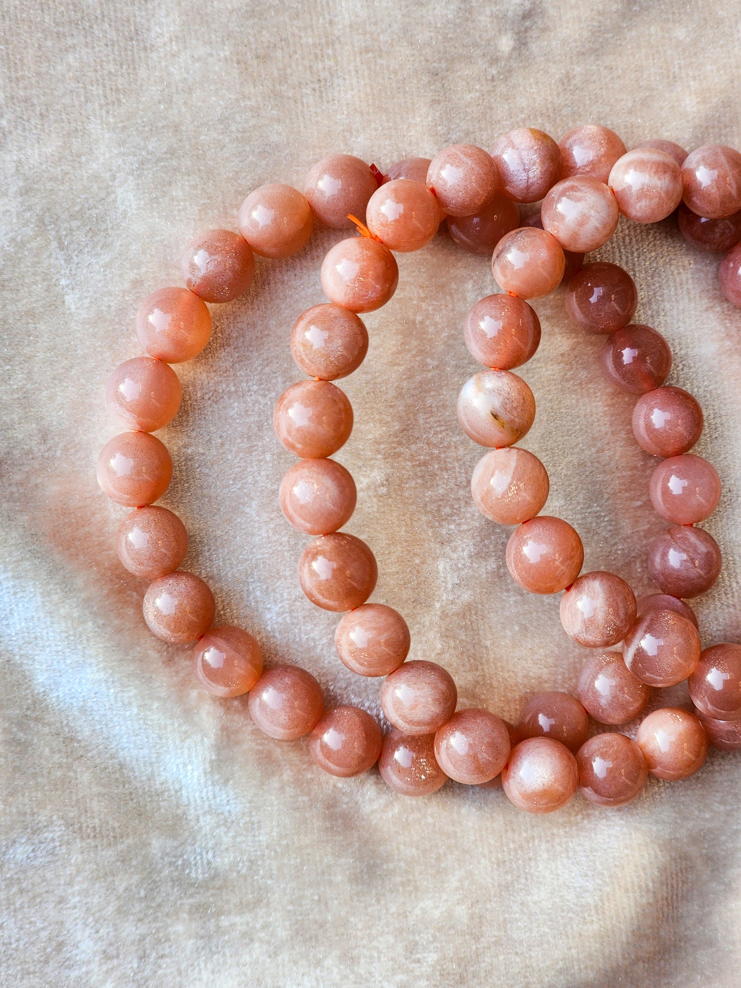 Peach Moonstone Bracelet 8mm