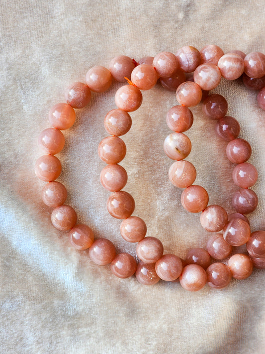 Peach Moonstone Bracelet 8mm