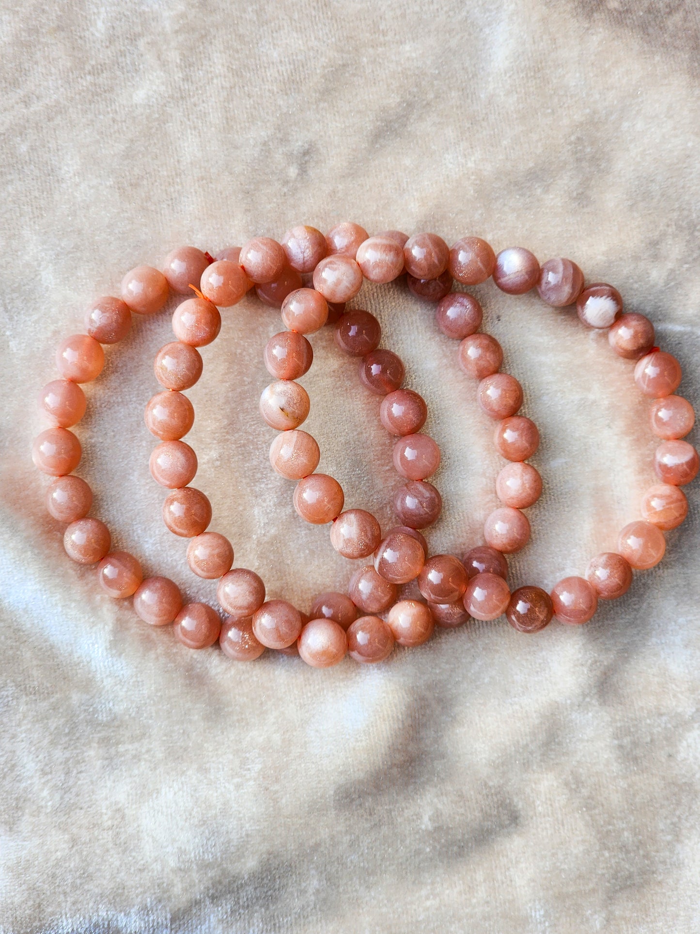 Peach Moonstone Bracelet 8mm